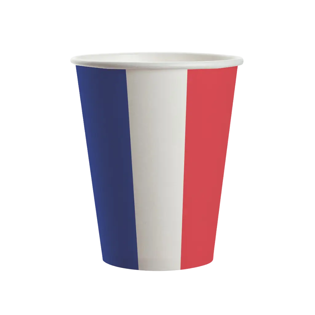 Lot de 8 gobelets en papier France