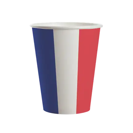Lot de 8 gobelets en papier France