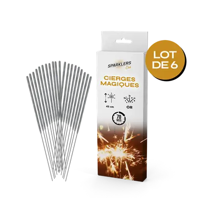 Cierges magiques pack de 6 (grand modèle )