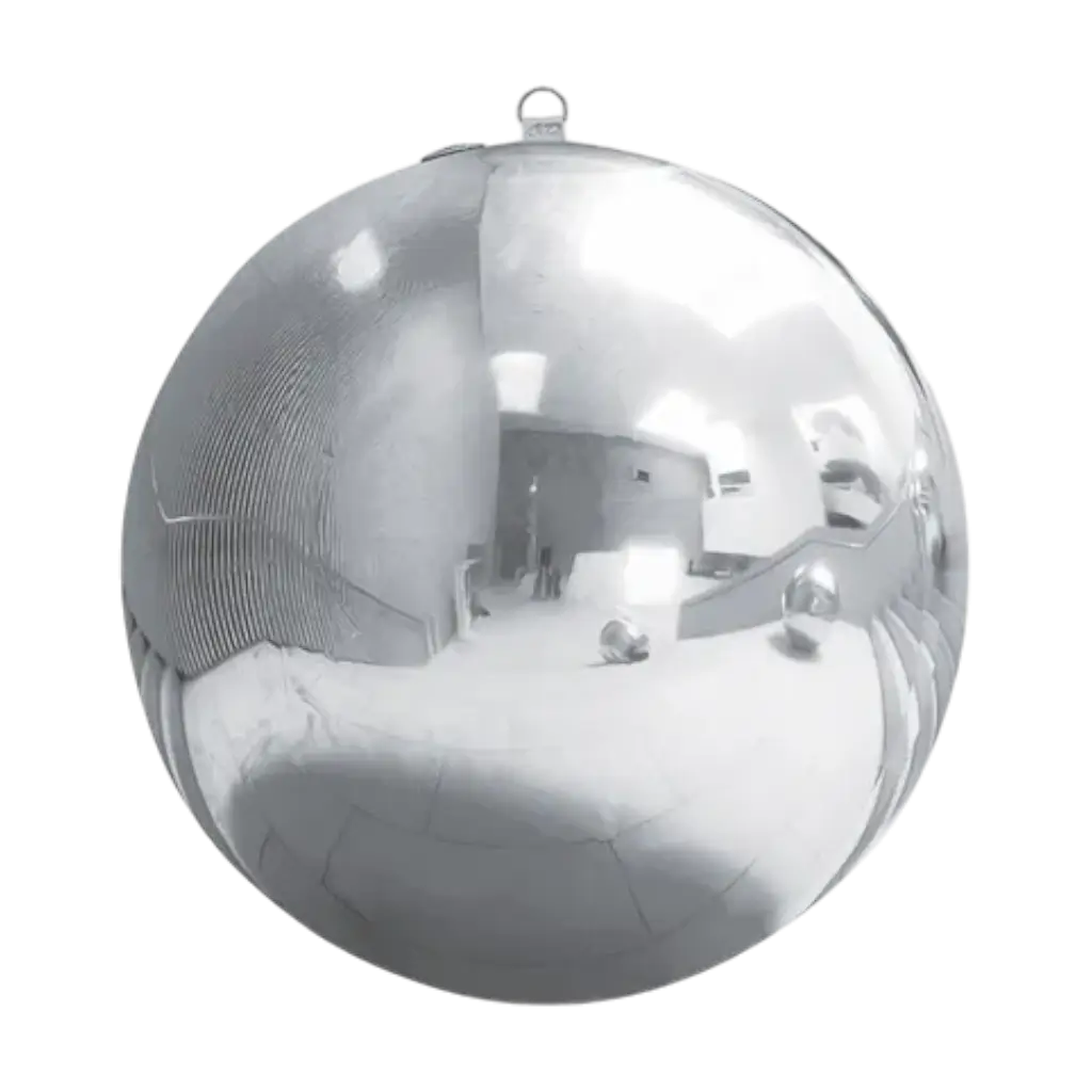 Boule Miroir Gonflable Argentée 60cm – Déco Réutilisable