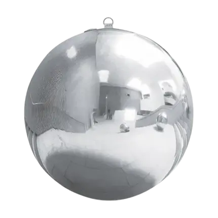 Boule Miroir Gonflable Argentée 60cm – Déco Réutilisable