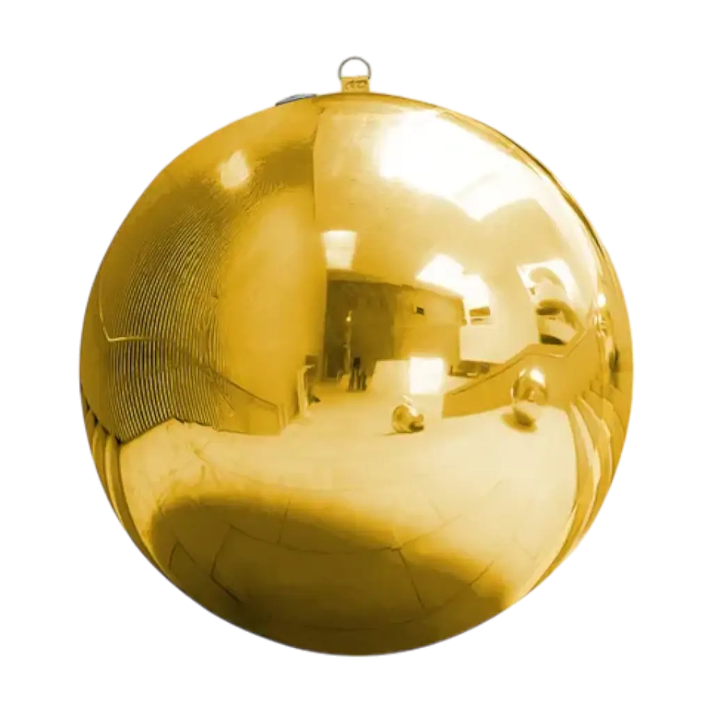 Boule Miroir Gonflable Dorée 60cm – Déco Réutilisable 