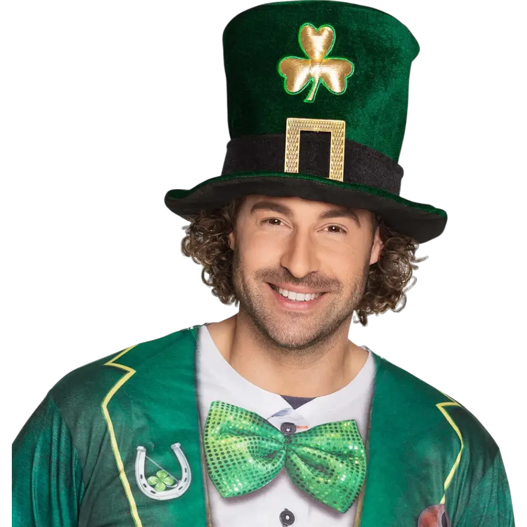 Chapeau Festif Saint-Patrick – Haut de Forme à Trèfles