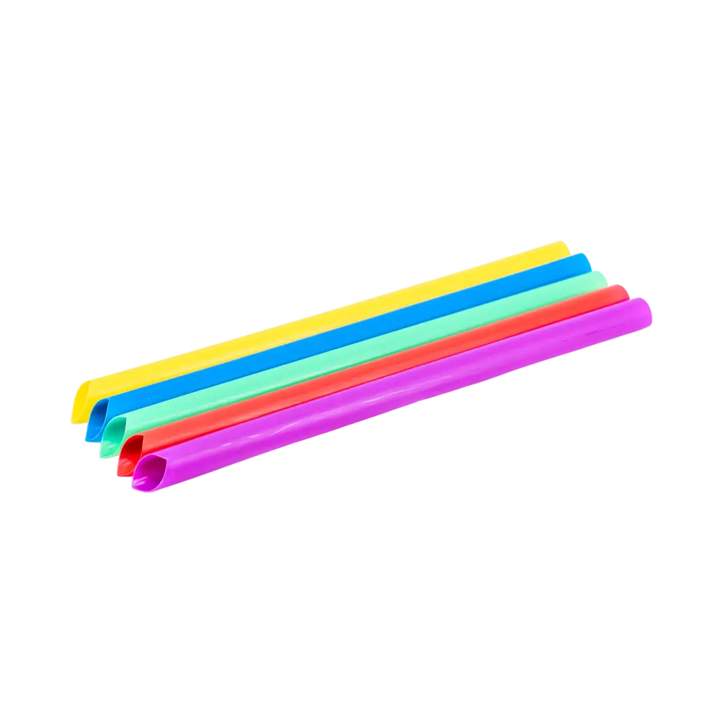 Paille Bubble Tea biseautée en PP multicolore recyclable 20cm ø 12mm – Certifiée alimentaire et réutilisable (Lot de 100)
