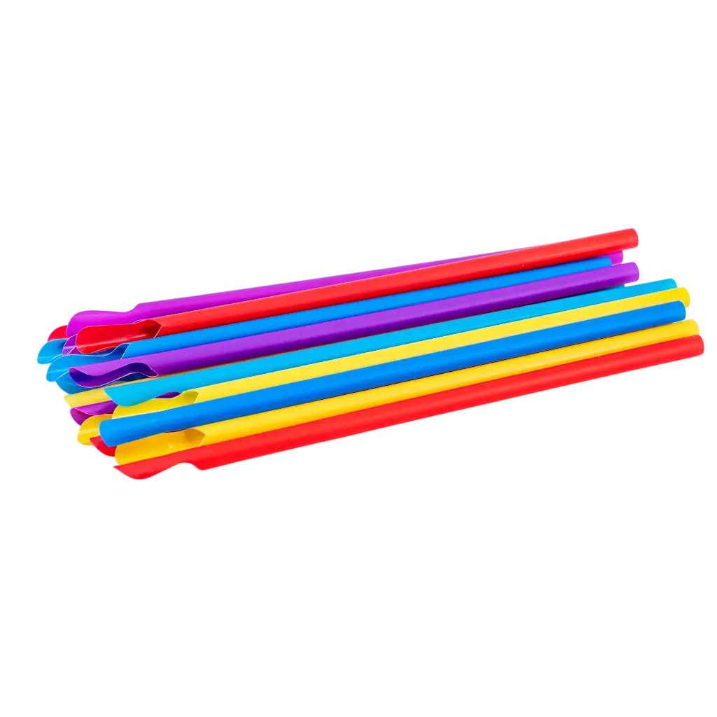 Paille Cuillère en PP multicolore recyclable 21cm ø 8mm – Certifiée alimentaire et réutilisable (Lot de 100)