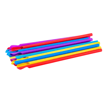 Paille Cuillère en PP multicolore recyclable 21cm ø 8mm – Certifiée alimentaire et réutilisable (Lot de 100)