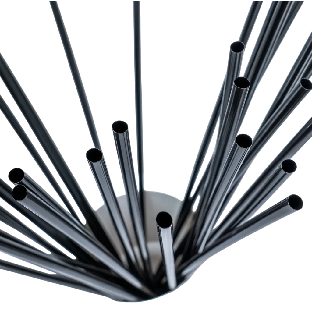 Paille Géante XXL en PP noir recyclable 50cm ø 8mm – Certifiée alimentaire et réutilisable (Lot de 500)