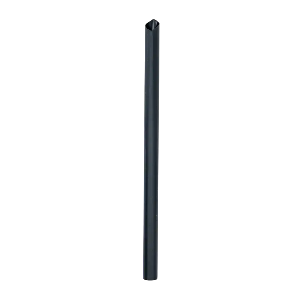 Paille Bubble Tea biseautée en PP noir recyclable  20cm ø 12mm – Certifiée alimentaire et réutilisable (Lot de 100)
