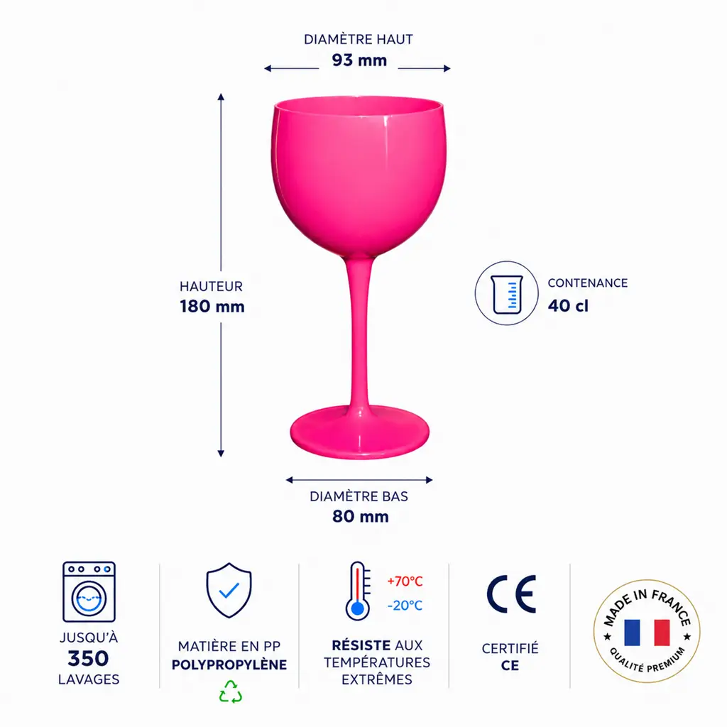 Verre Piscine Rose 40cl