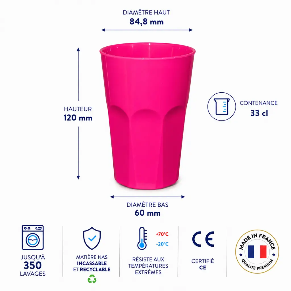 Verre Mojito Rose 33cl