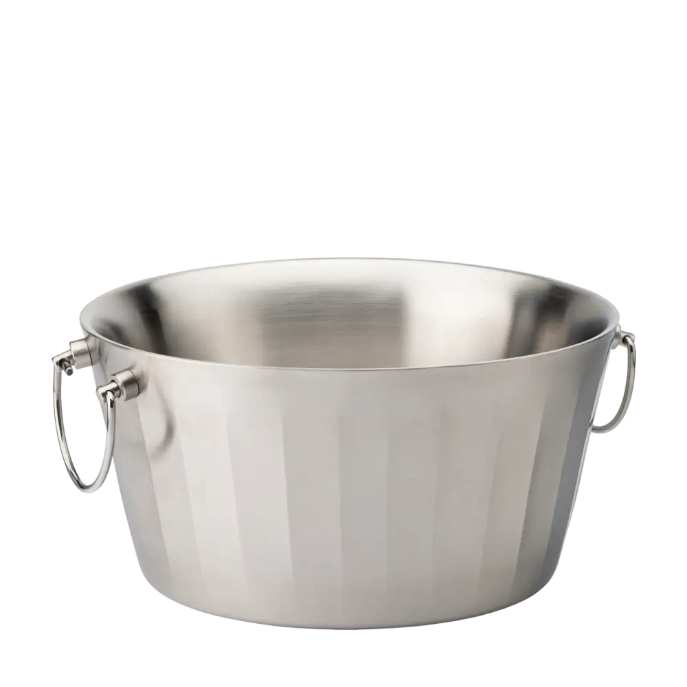 Bac à glace isotherme en inox satiné - Pour bouteilles et boissons - 37 cm