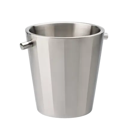 Seau à vin isotherme en inox satiné - 1 bouteille 20 x 21,5 cm