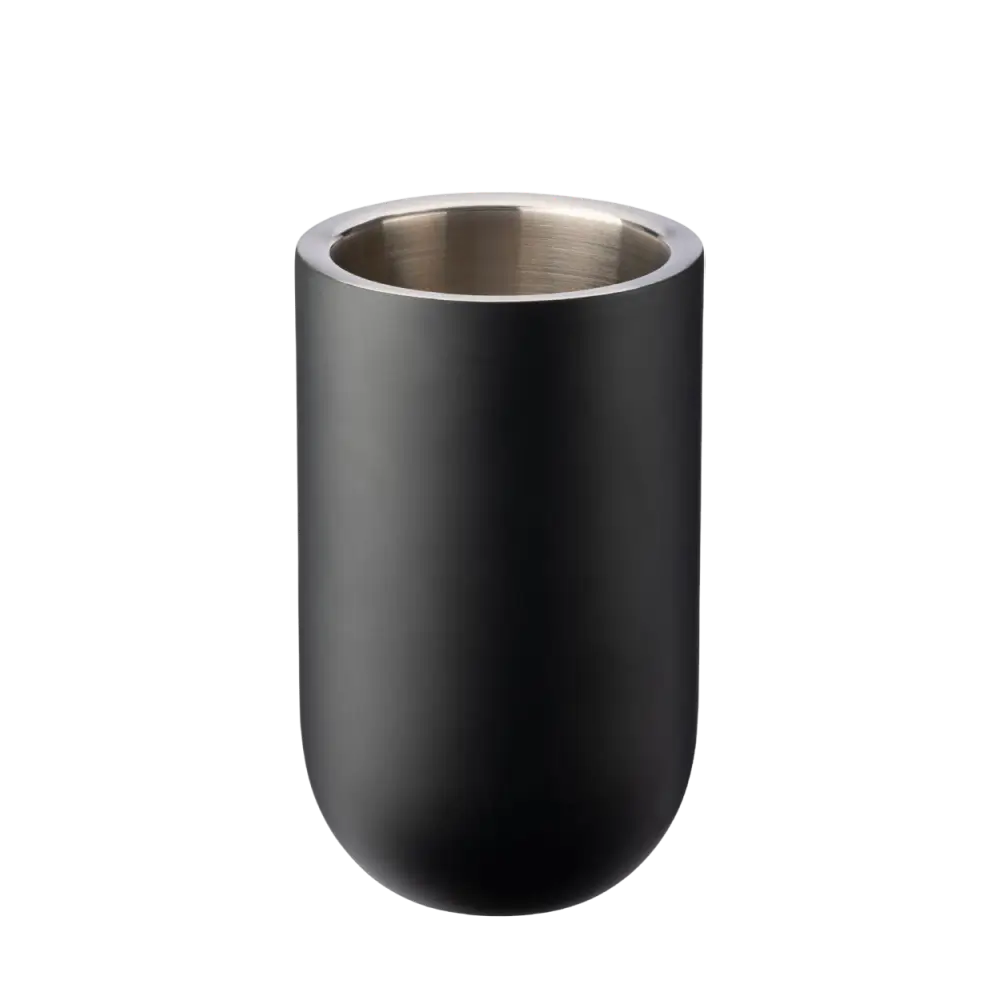 Refroidisseur à vin isotherme en inox noir mat - 1 bouteille 20 x 12 cm