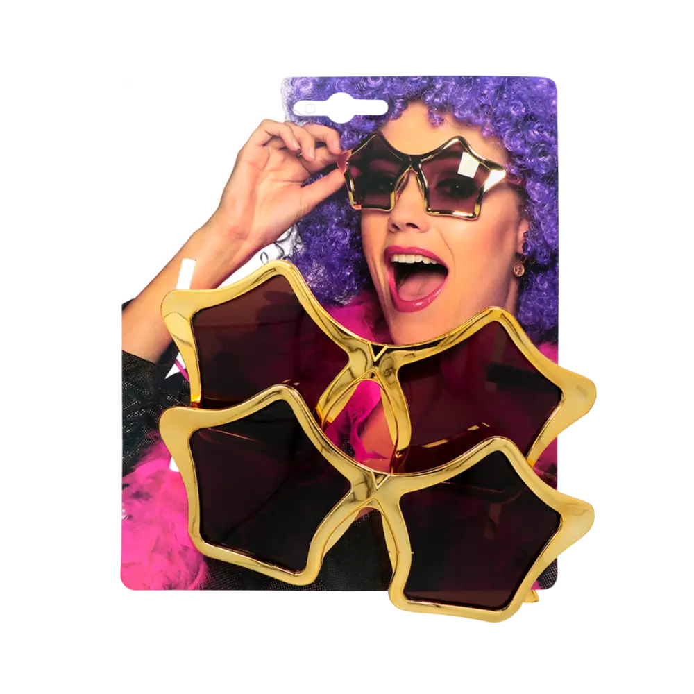 Lunettes de fête étoile dorées – Lot de 2