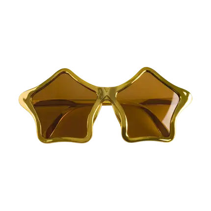 Lunettes de fête étoile dorées – Lot de 2