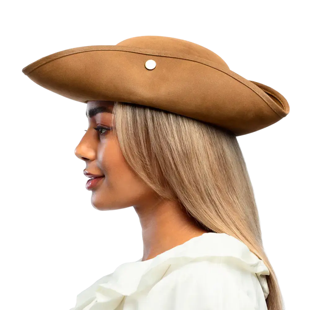 Chapeau tricorn pirate Charles aspect cuir – 58 cm