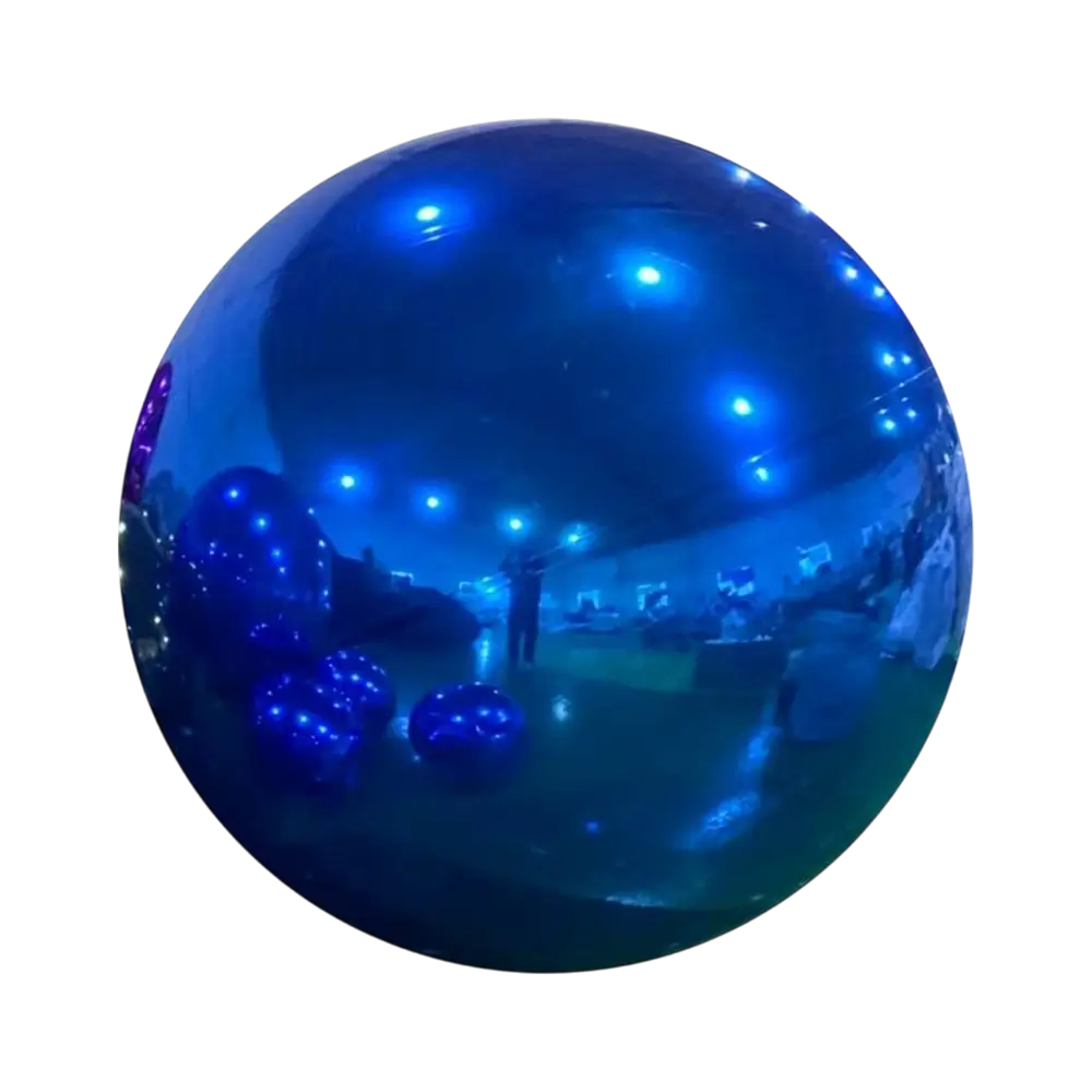 Boule Miroir Gonflable Bleue 40cm – Déco Réutilisable