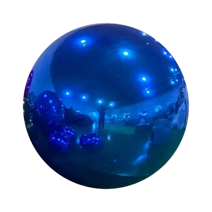 Boule Miroir Gonflable Bleue 40cm – Déco Réutilisable