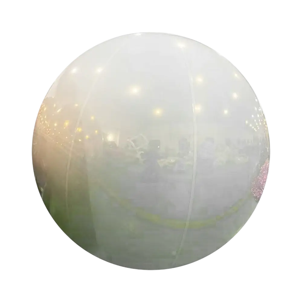 Boule Miroir Gonflable Blanche 90cm – Déco Réutilisable