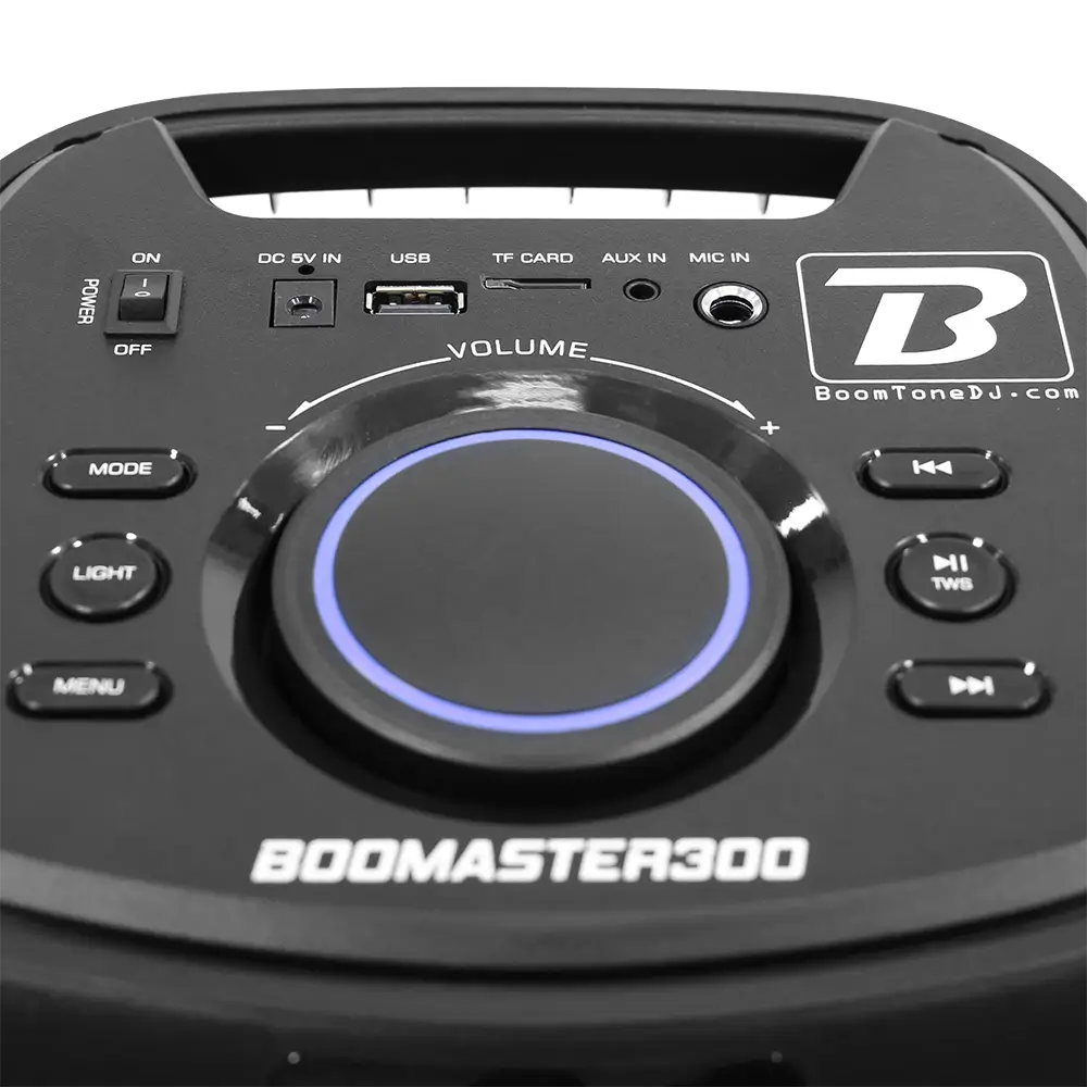 Enceinte portable sur batterie 'BOOMaster 300' – 250W avec Bluetooth, LED