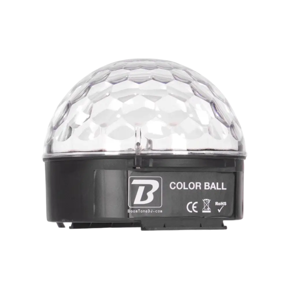 Jeu de lumière LED Color Ball – RGB 9W, 82 lentilles, télécommande incluse
