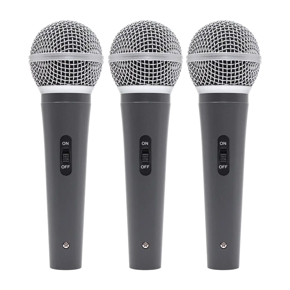 Microphone dynamique MIC 300 Mac Mah – Pack de 3 micros filaires avec valise, pinces, supercardioïde, XLR