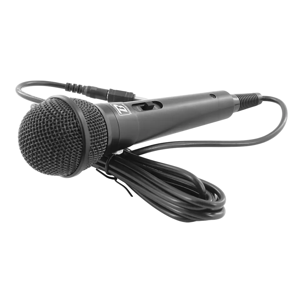 Microphone dynamique MIC10 – cardioïde, câble 3m, mini-jack + adaptateur 6,35?mm