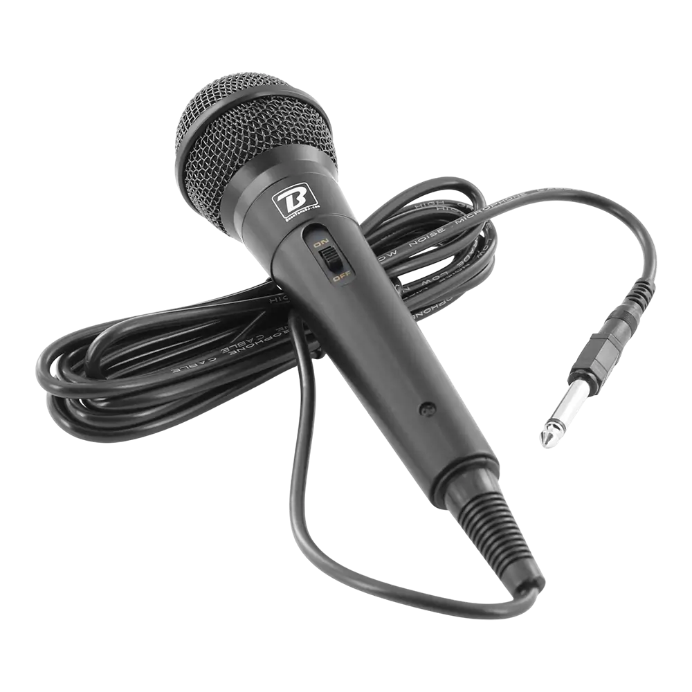Microphone dynamique MIC10 – cardioïde, câble 3m, mini-jack + adaptateur 6,35?mm