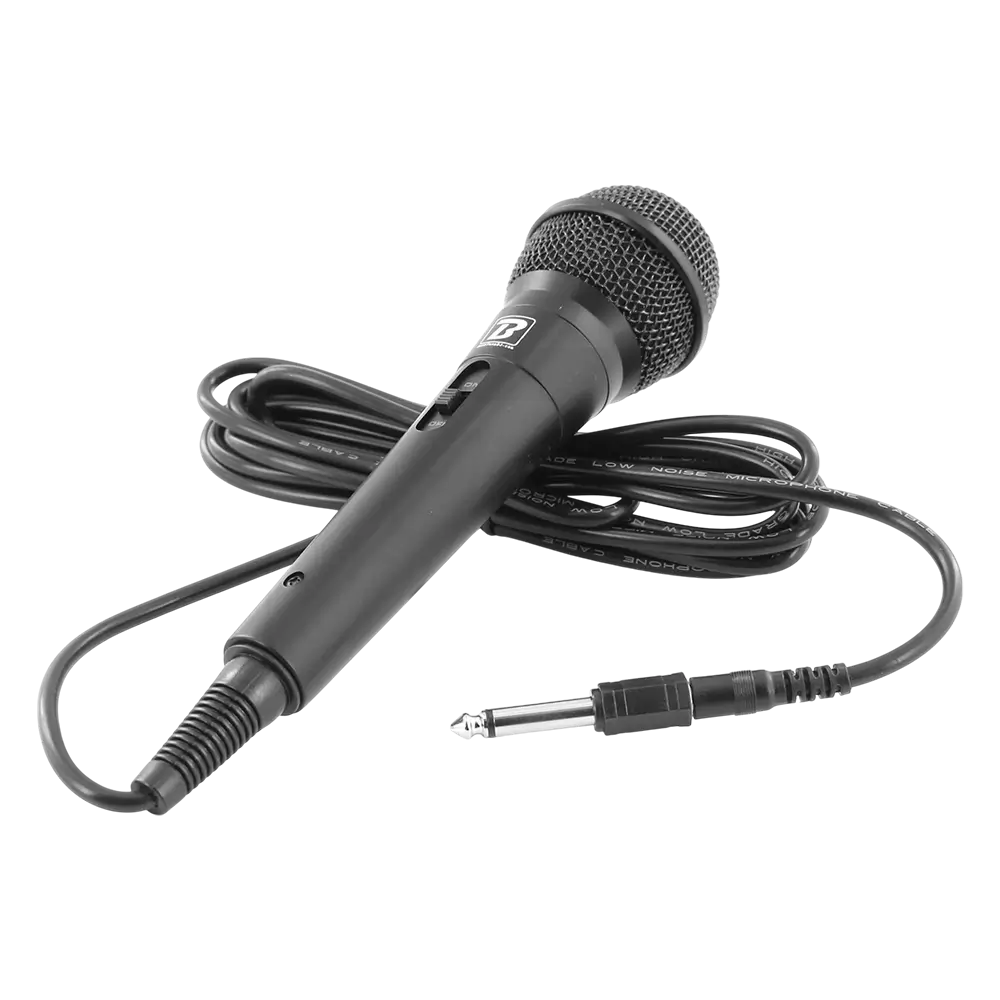Microphone dynamique MIC10 – cardioïde, câble 3m, mini-jack + adaptateur 6,35?mm