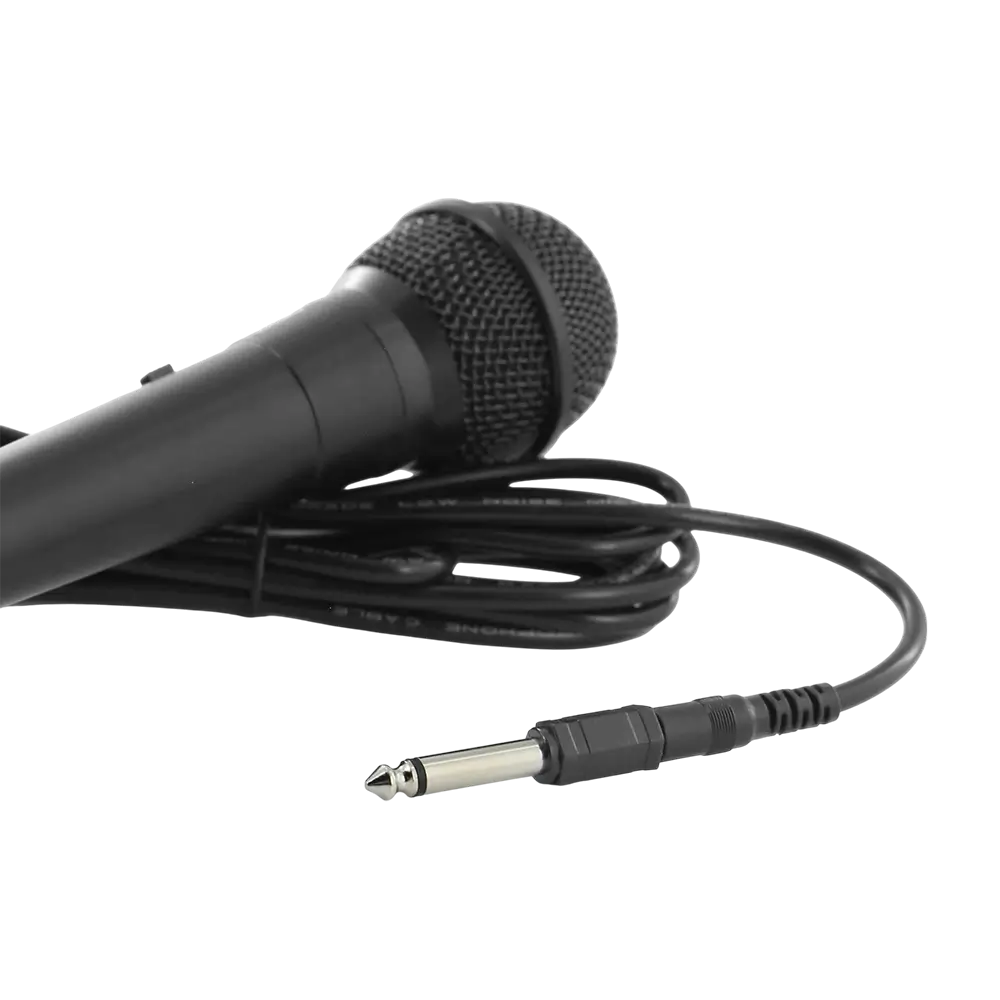 Microphone dynamique MIC10 – cardioïde, câble 3m, mini-jack + adaptateur 6,35?mm