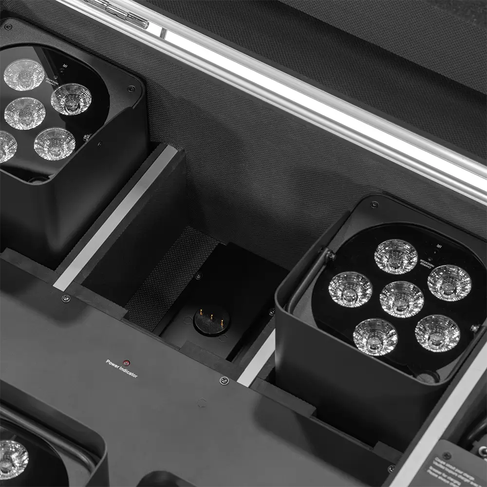 Projecteurs LED IZY Glow Set Mac Mah – 6x15W RGBWA-UV, DMX sans fil, rechargeable