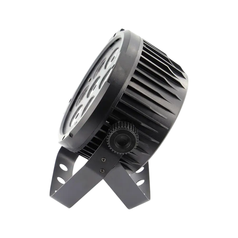 Projecteur PAR LED 7x10W 5in1 – 7 LED RGBWA, DMX, modes auto et musical et télécommande
