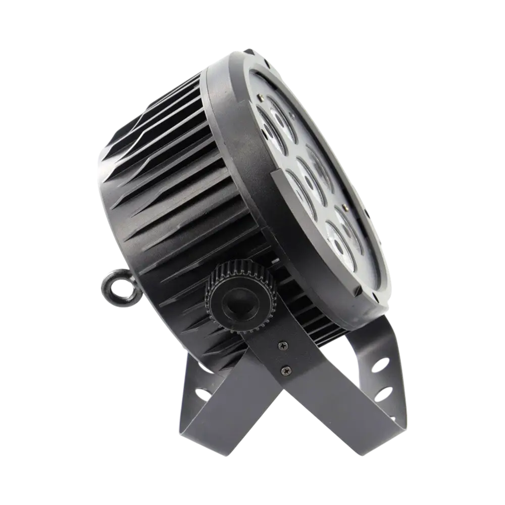 Projecteur PAR LED 7x10W 5in1 – 7 LED RGBWA, DMX, modes auto et musical et télécommande