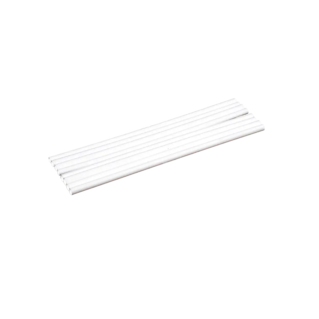 Paille en PP blanc recyclable 20cm ø 6mm – Certifiée alimentaire et réutilisable (Lot de 250)