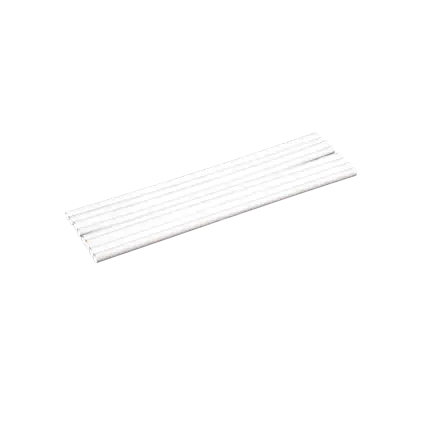 Paille en PP blanc recyclable 20cm ø 6mm – Certifiée alimentaire et réutilisable (Lot de 250)