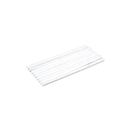 Paille Cocktail "Small" en PP blanc recyclable 15cm ø 8mm – Certifiée alimentaire et réutilisable (Lot de 250)