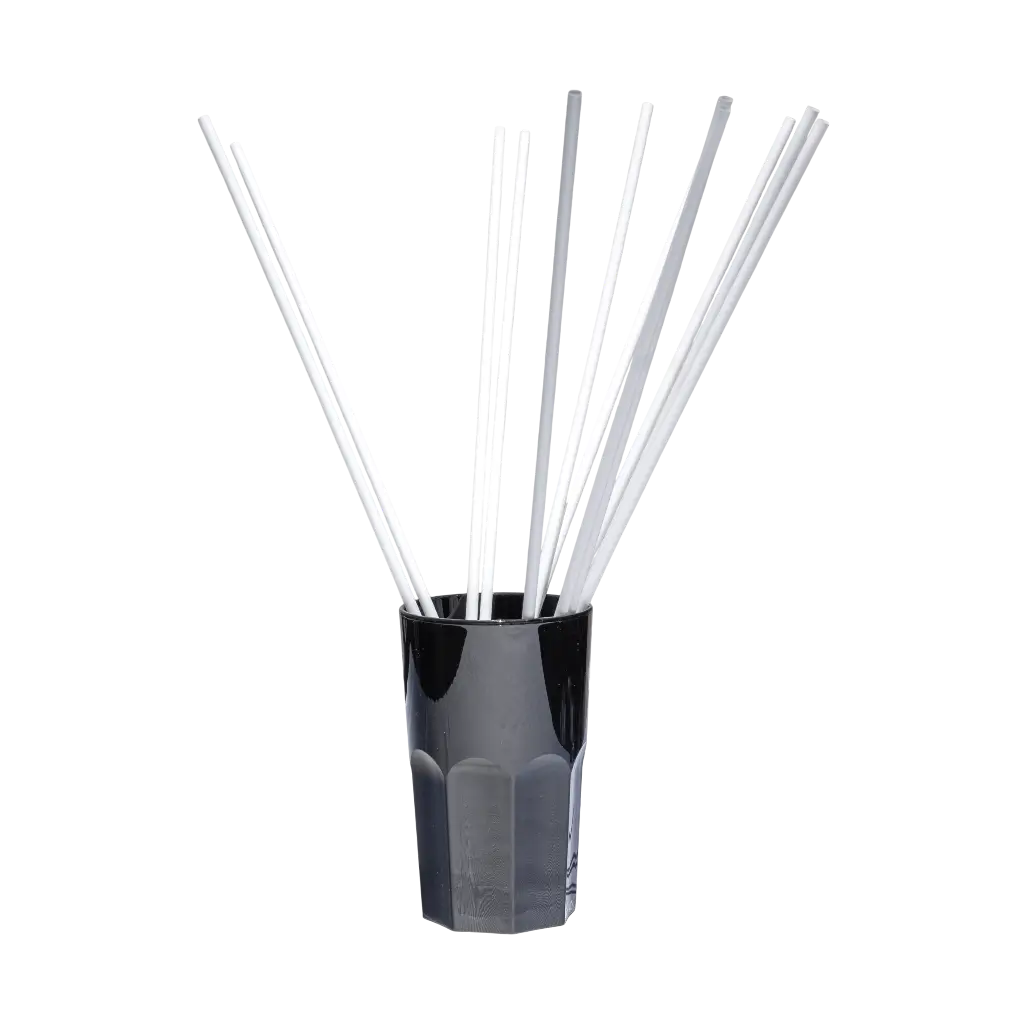 Paille Géante XXL en PP blanc recyclable 50cm ø 8mm – Certifiée alimentaire et réutilisable (Lot de 500)