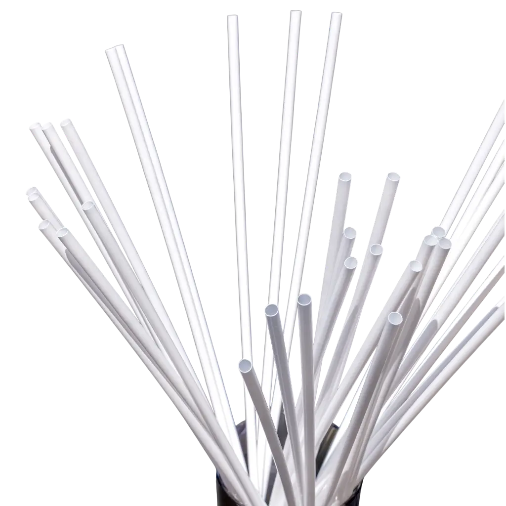 Paille Géante XXL en PP blanc recyclable 50cm ø 8mm – Certifiée alimentaire et réutilisable (Lot de 500)