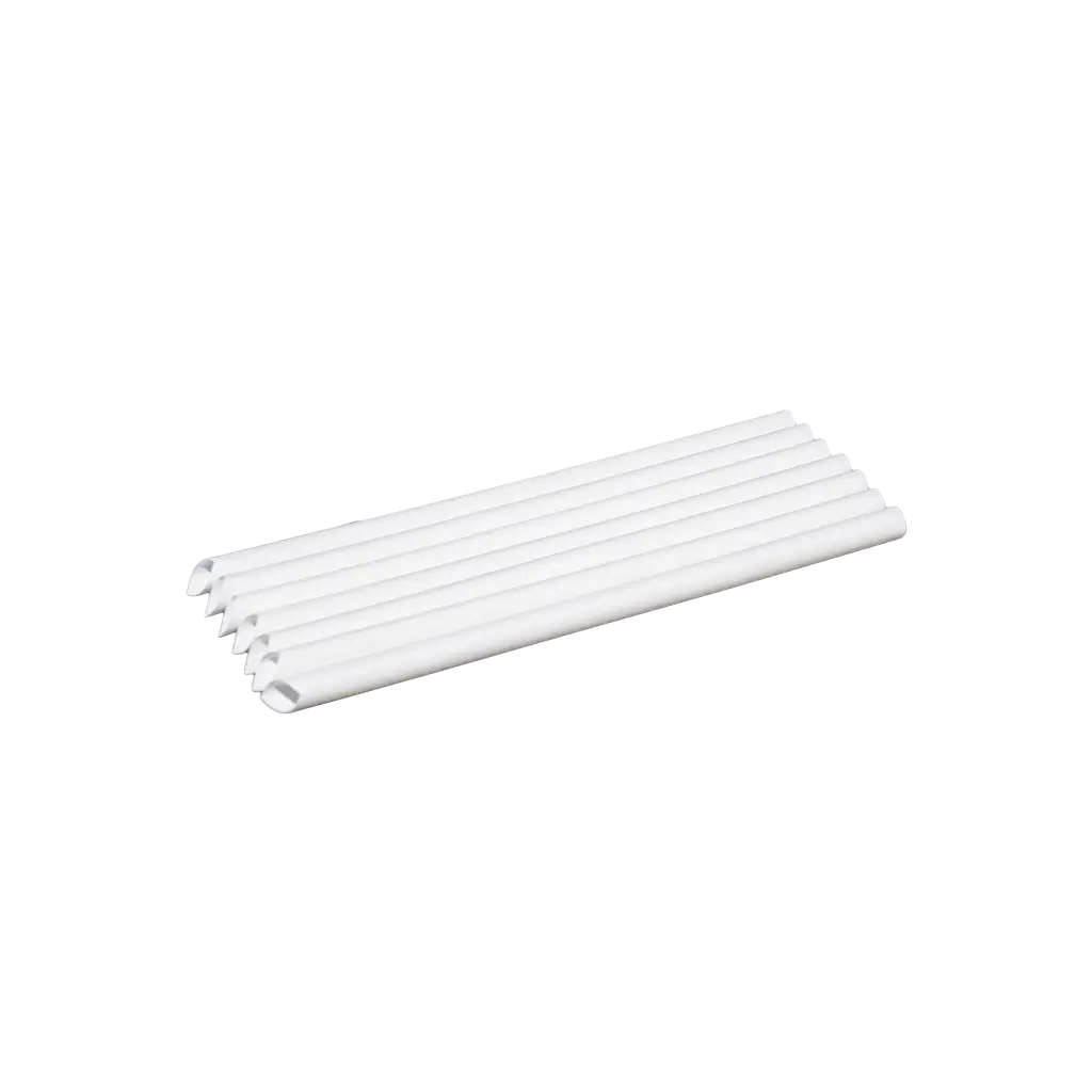 Paille Bubble Tea biseautée en PP blanc recyclable  23cm ø 12mm – Certifiée alimentaire et réutilisable (Lot de 200)