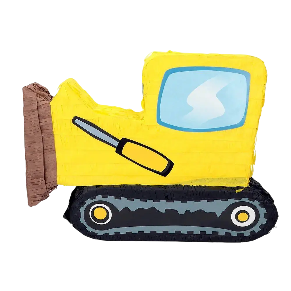Piñata Bulldozer jaune- À frapper - 45 cm