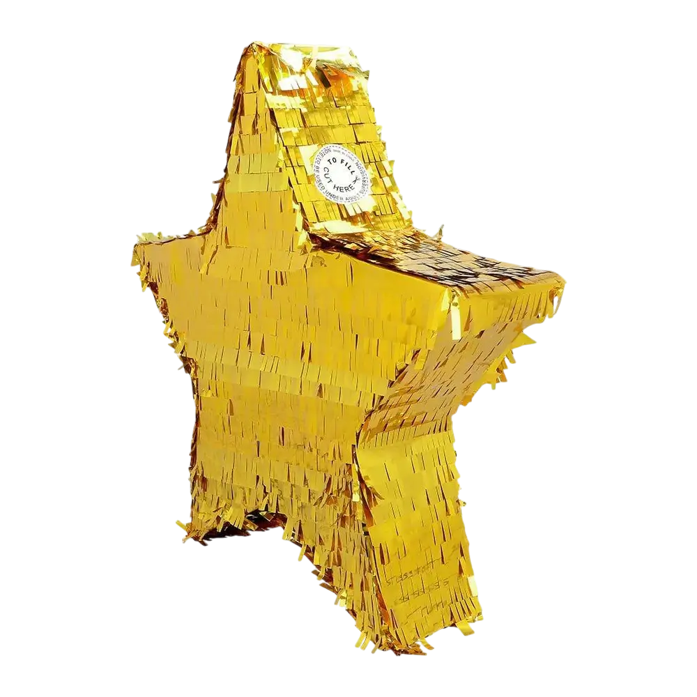 Piñata étoile dorée - À frapper - 44 cm
