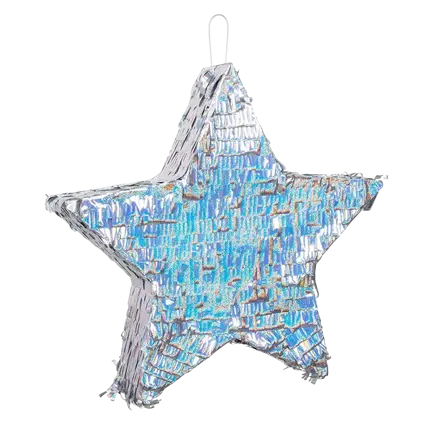 Piñata étoile argent - À frapper - 44 cm
