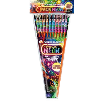 Pack de 10 fusées ÉLECTRON® NÉON
