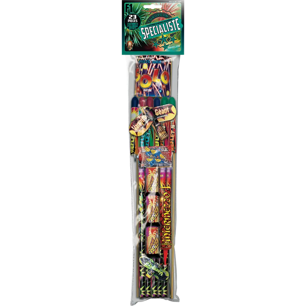 Assortiment de 24 artifices SPÉCIALISTE® – Calibre 25 mm