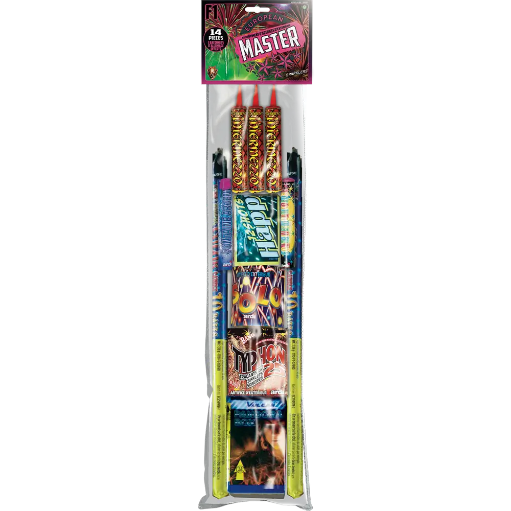 Assortiment de 39 artifices MASTER® – Calibre 25 mm