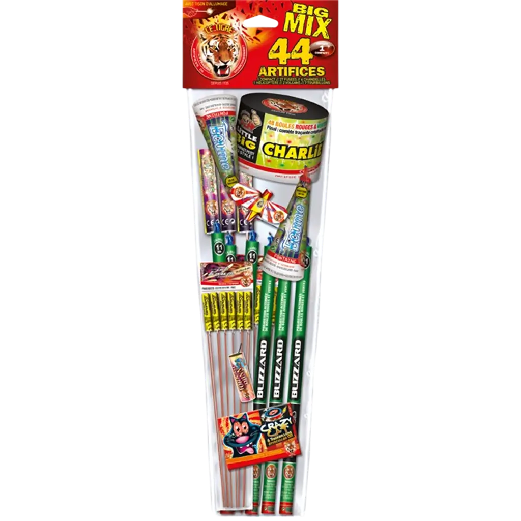 Assortiment de 44 artifices Scintillants Big Mix