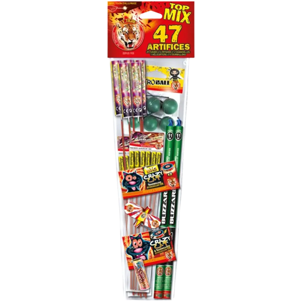 Assortiment de 47 Artifices Scintillants Top Mix