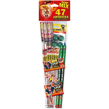 Assortiment de 47 Artifices Scintillants Top Mix