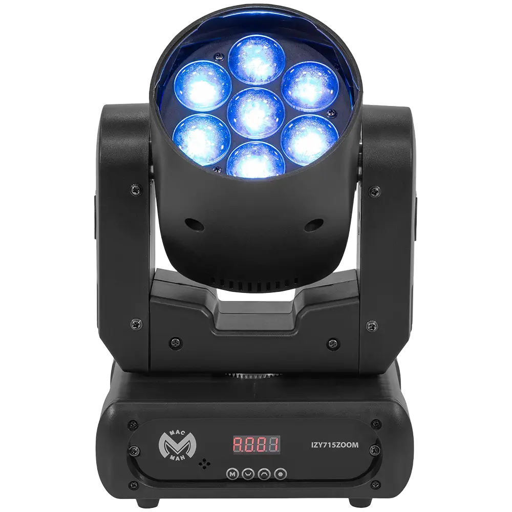 Lyre Wash LED professionnelle, IZY 715 Zoom - stroboscope &amp; DMX – Mac Mah