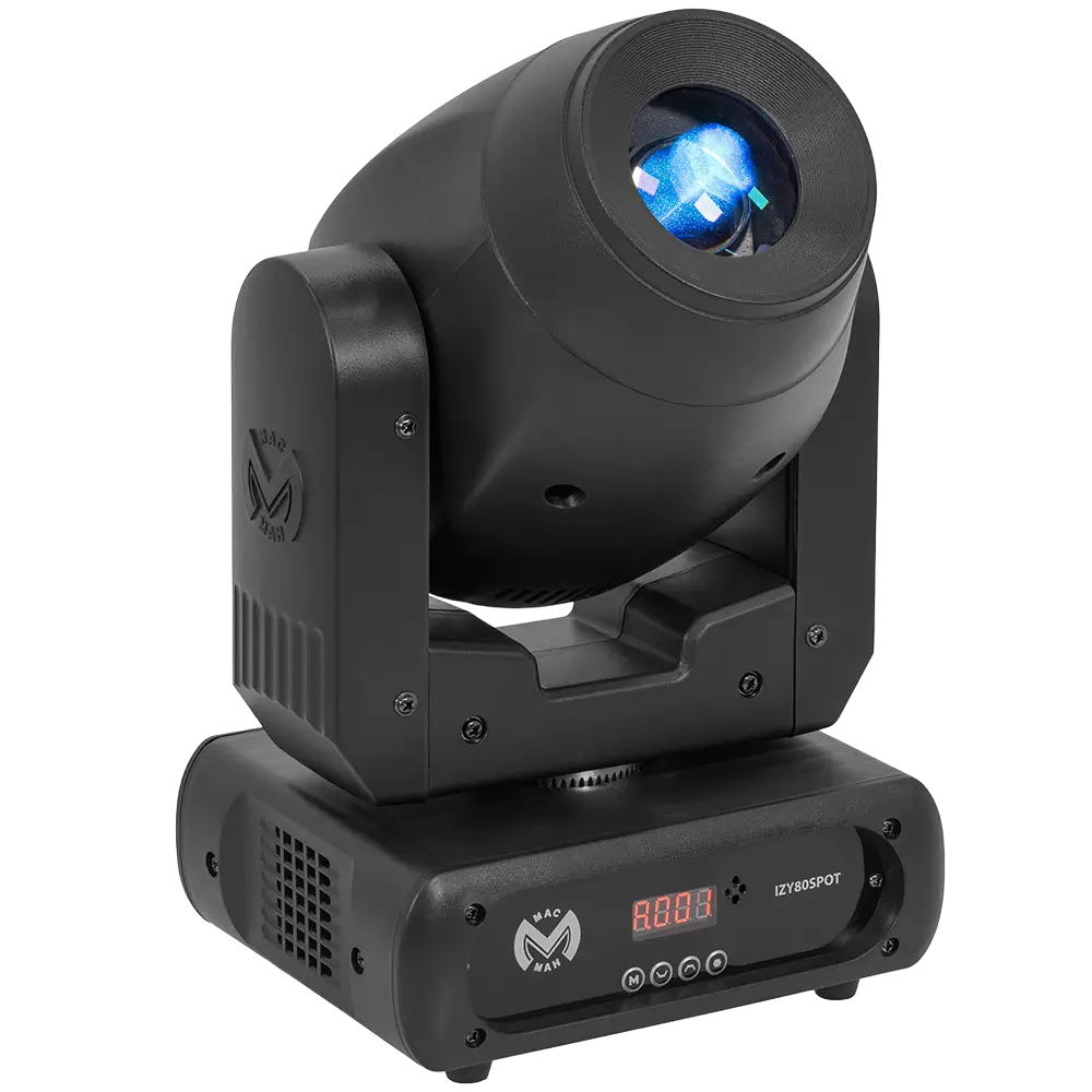 Lyre spot LED IZY 80 Spot 80 W faisceau 10° avec gobos et prisme – Mac Mah